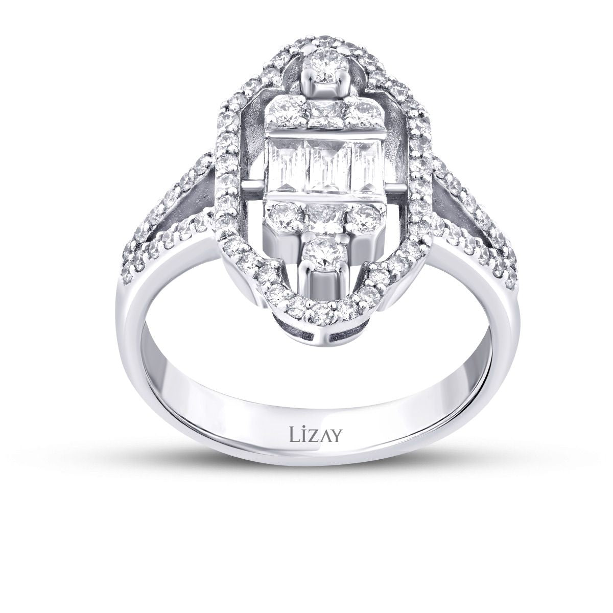 0.80 Carat Diamond Trend Baguette Ring