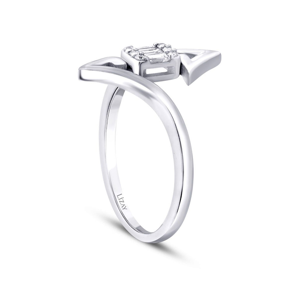 0.13 Carat Diamond Baguette Ring