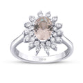 1.64 Carat Diamond Morganite Ring