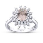1.64 Carat Diamond Morganite Ring