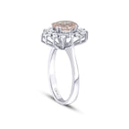 1.64 Carat Diamond Morganite Ring
