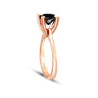 1.26 Carat Black Stone Solitaire Ring