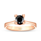 1.34 Carat Black Stone Solitaire Ring