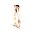 1.34 Carat Black Stone Solitaire Ring