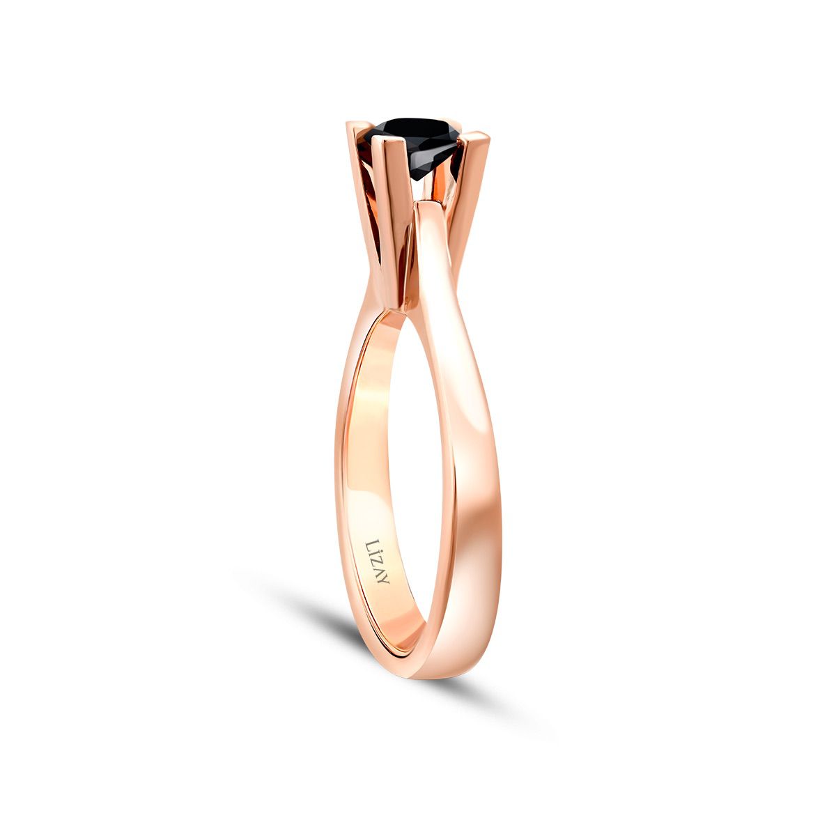 1.34 Carat Black Stone Solitaire Ring