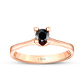 0.23 Carat Black Stone Solitaire Ring