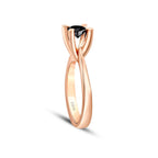 0.51 Carat Black Stone Solitaire Ring