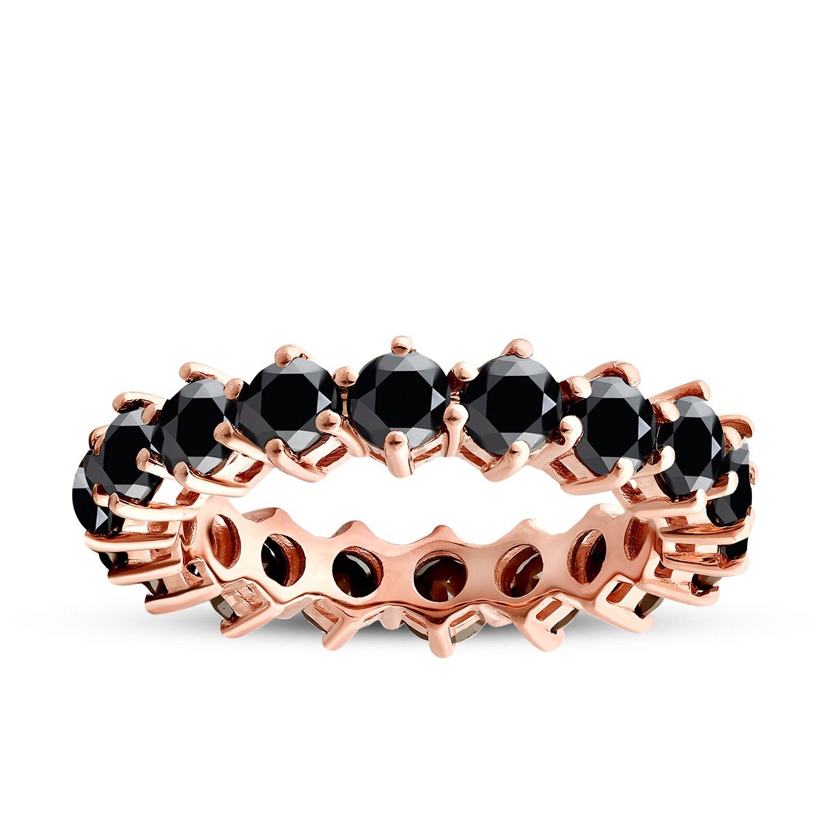 1.80 Carat Black Stone Eternity Ring