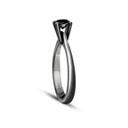 0.41 Carat Black Stone Solitaire Ring
