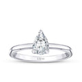 0.10 Carat Diamond Pear Solitaire Engagement Ring