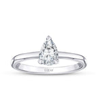0.10 Carat Diamond Pear Solitaire Engagement Ring
