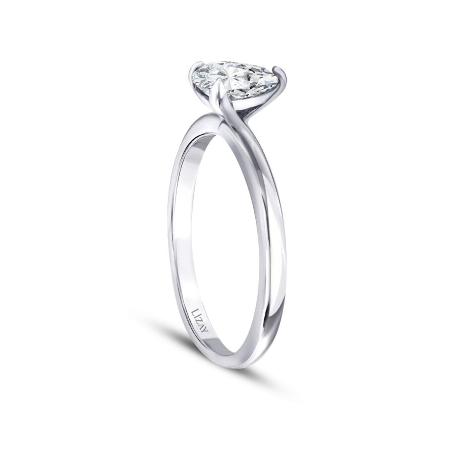 0.70 Carat Diamond Pear Solitaire Engagement Ring