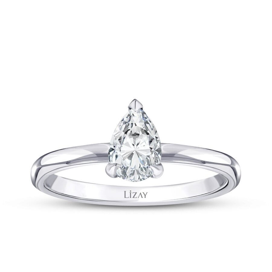 0.70 Carat Diamond Pear Solitaire Engagement Ring