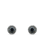0.73 Carat Diamond Black Stone Earring