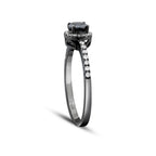 0.47 Carat Diamond Black Stone Ring