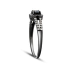 0.58 Carat Diamond Black Stone Ring