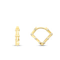 Gold Stone Triangle Earrings