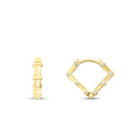 Gold Stone Triangle Earrings