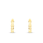 Gold Stone Triangle Earrings