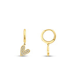 Gold Stone Heart Trend Earrings
