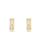 Gold Stone Leaf Trend Earrings