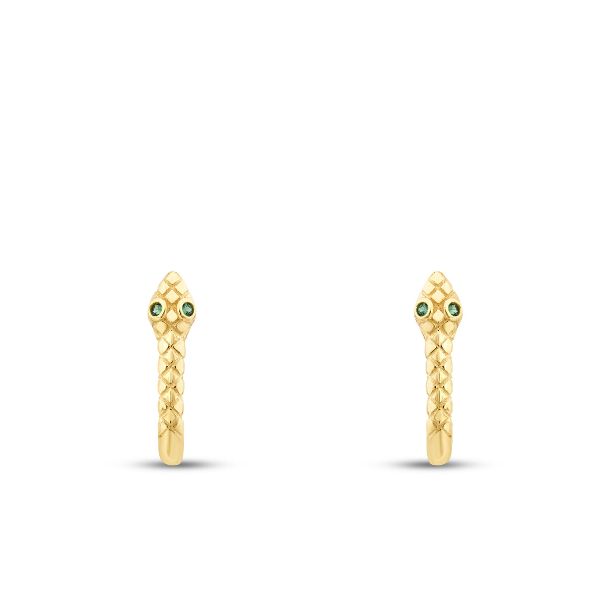 Gold Snake Hoop Earrings