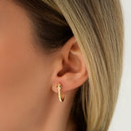 Gold Snake Hoop Earrings