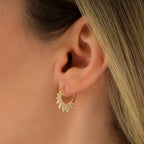 Gold Lotus Trend Earrings