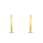 Gold Patterned Hoop Earrings