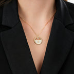 Gold Clover and Star Enamel Luck Charm Necklace