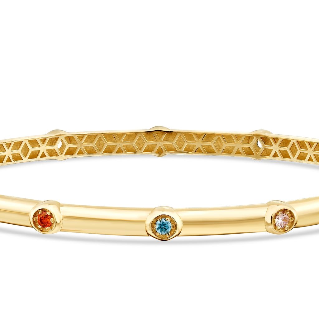 Gold Colored Stone Cuff