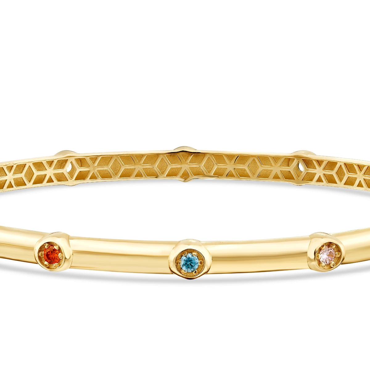 Gold Colored Stone Cuff