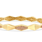 Gold Geometric Stone Cuff