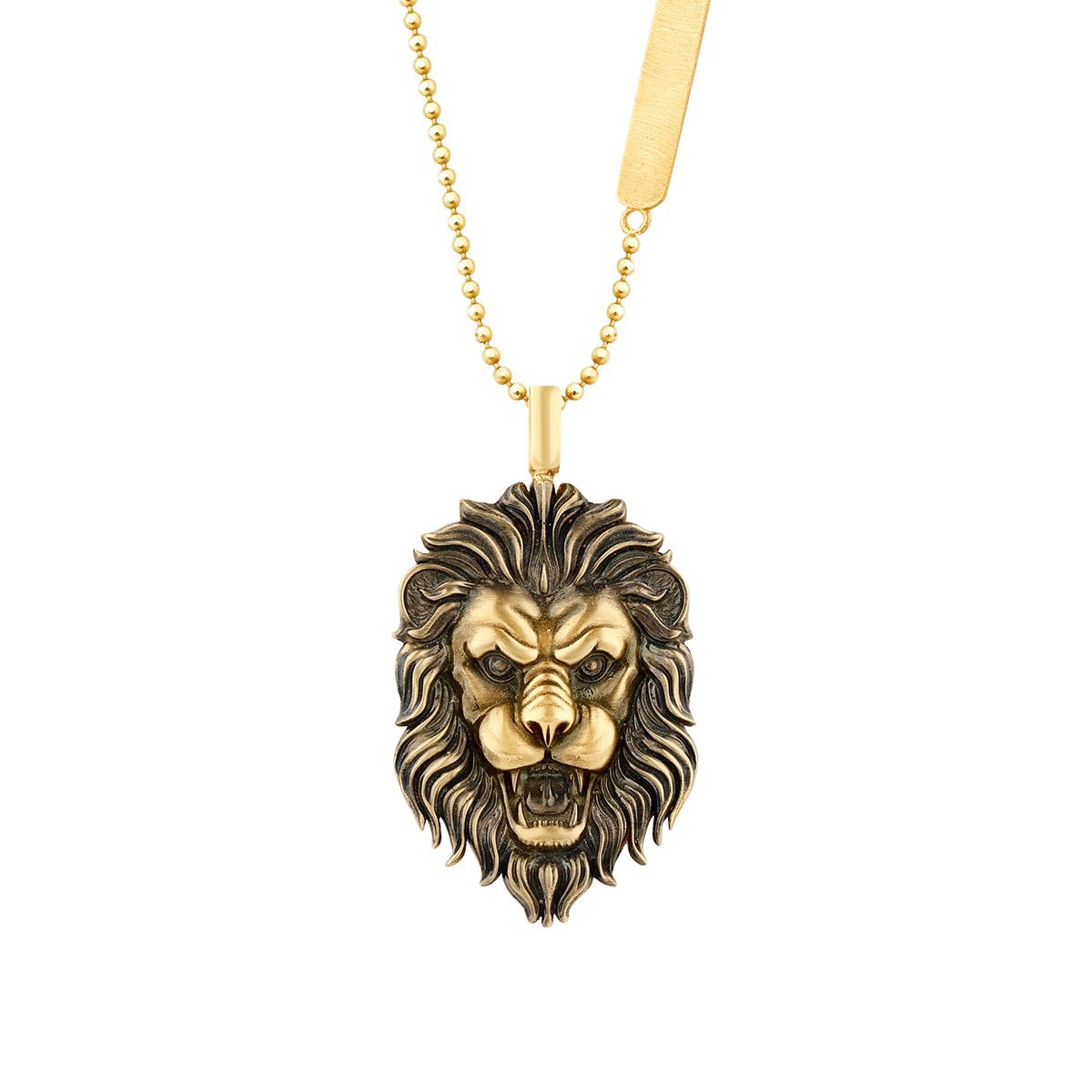 Gold Lion Motif Necklace