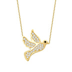 Gold Stone Dove Necklace