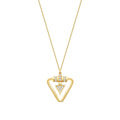 Gold Stone Triangle Trend Necklace