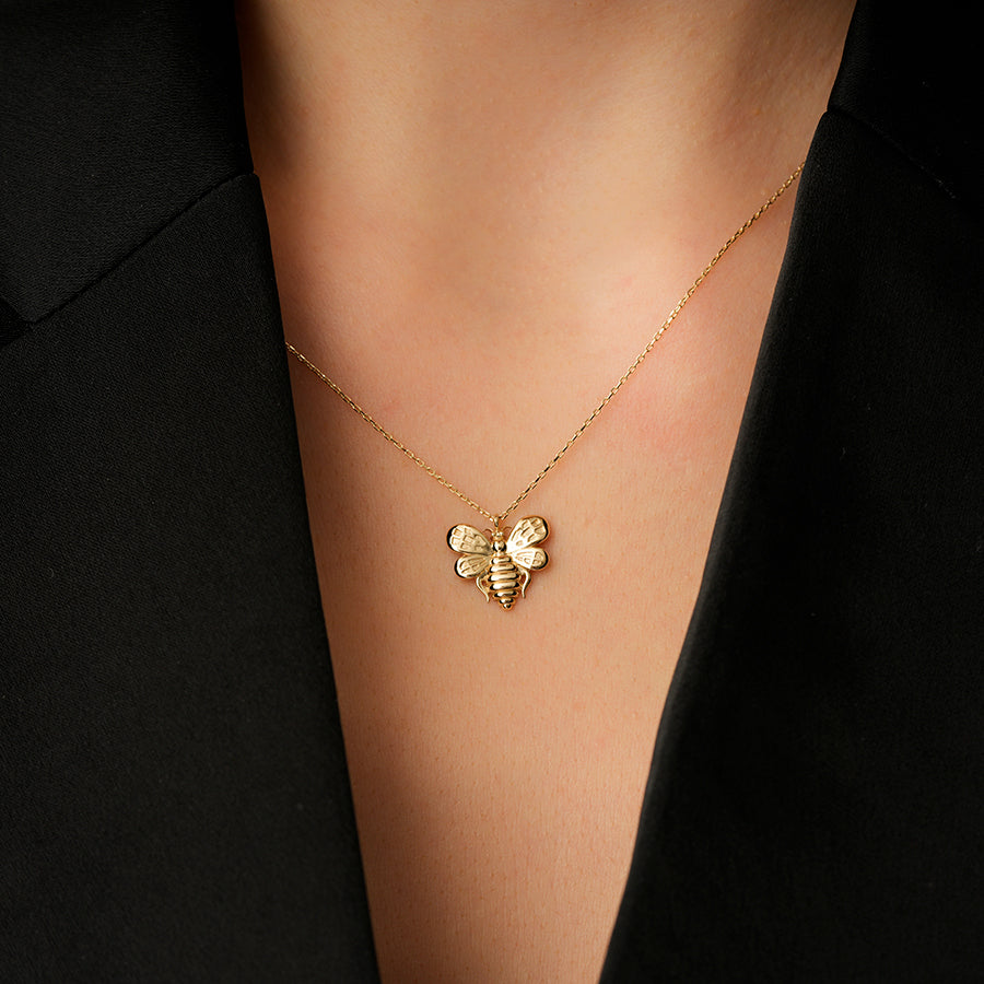 Gold Bee Necklace