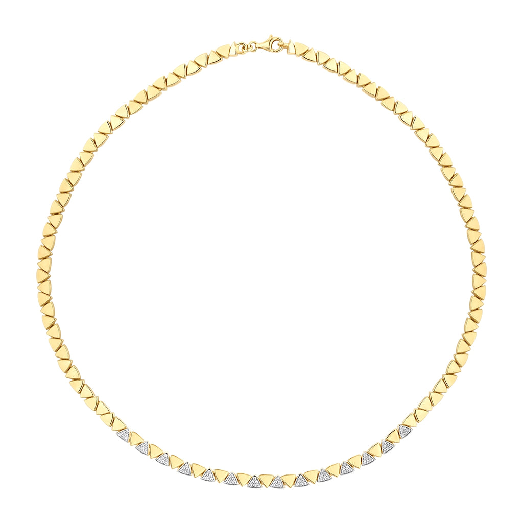 Gold Triangle Stone Trend Necklace