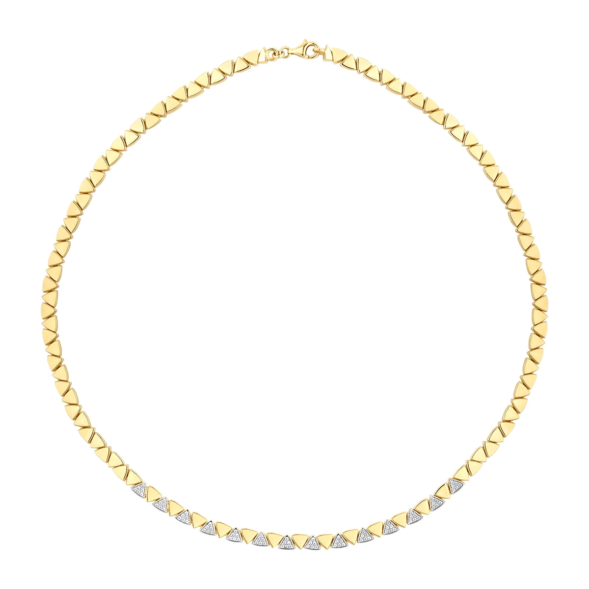 Gold Triangle Stone Trend Necklace