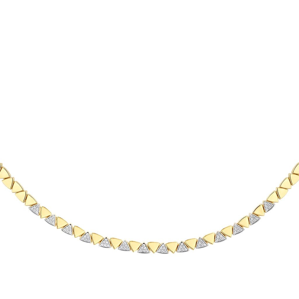 Gold Triangle Stone Trend Necklace