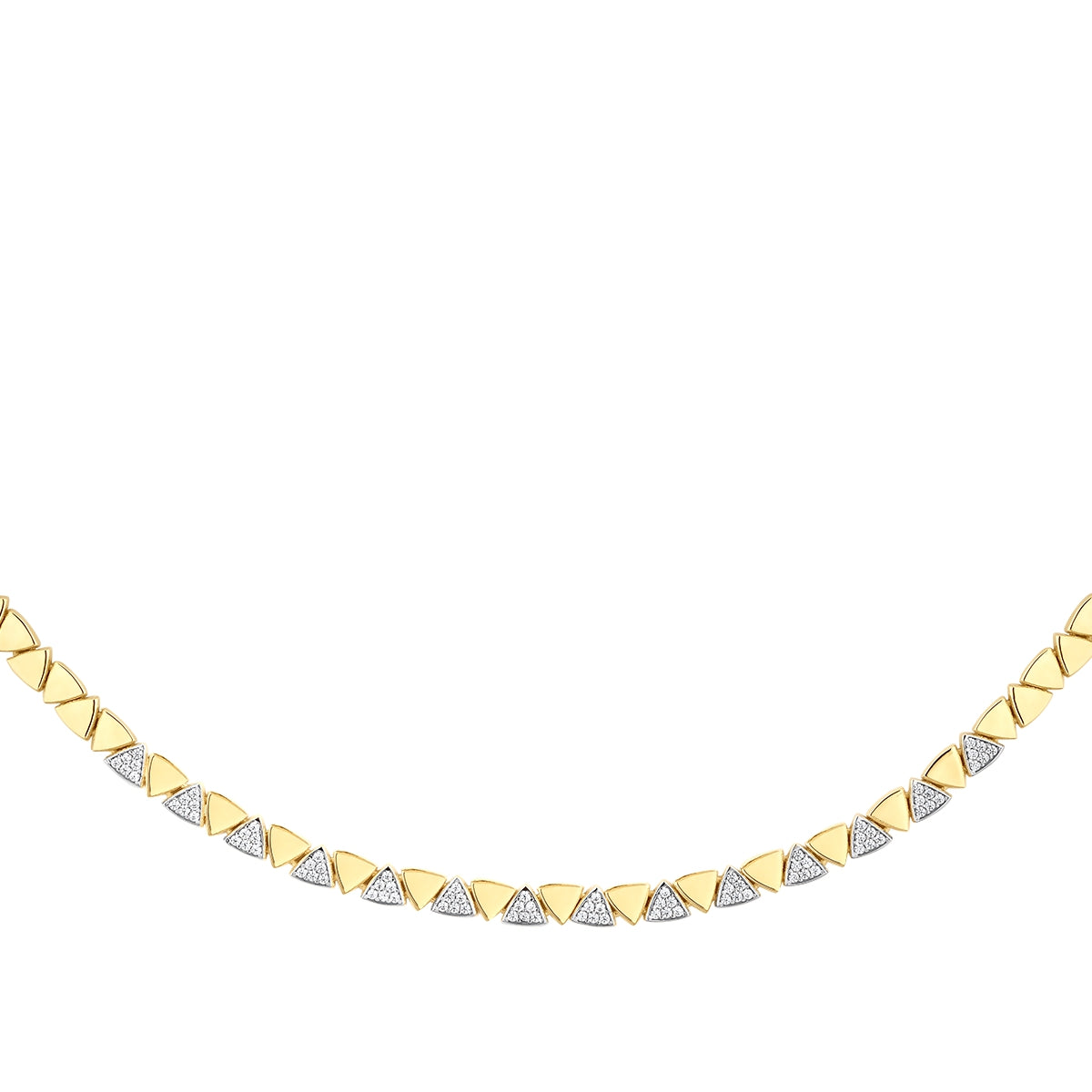 Gold Triangle Stone Trend Necklace