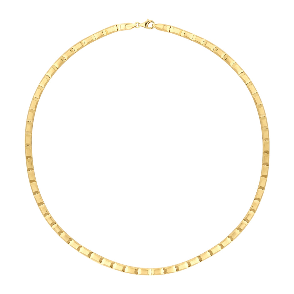 Gold Thick Detailed Trend Necklace