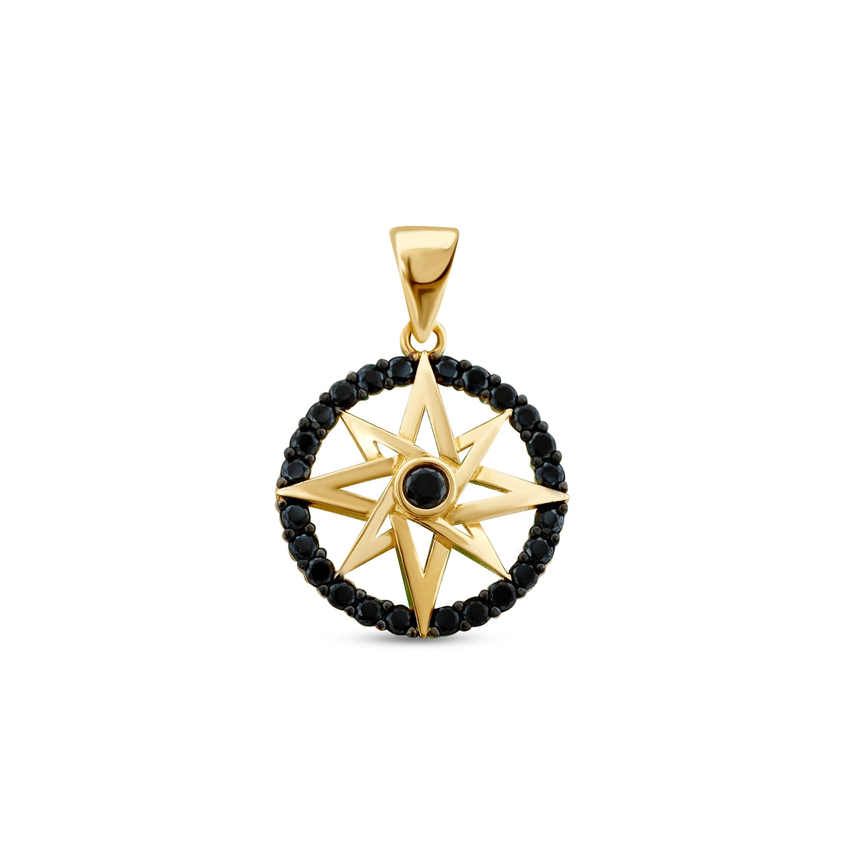 Gold Star Detailed Men's Pendant