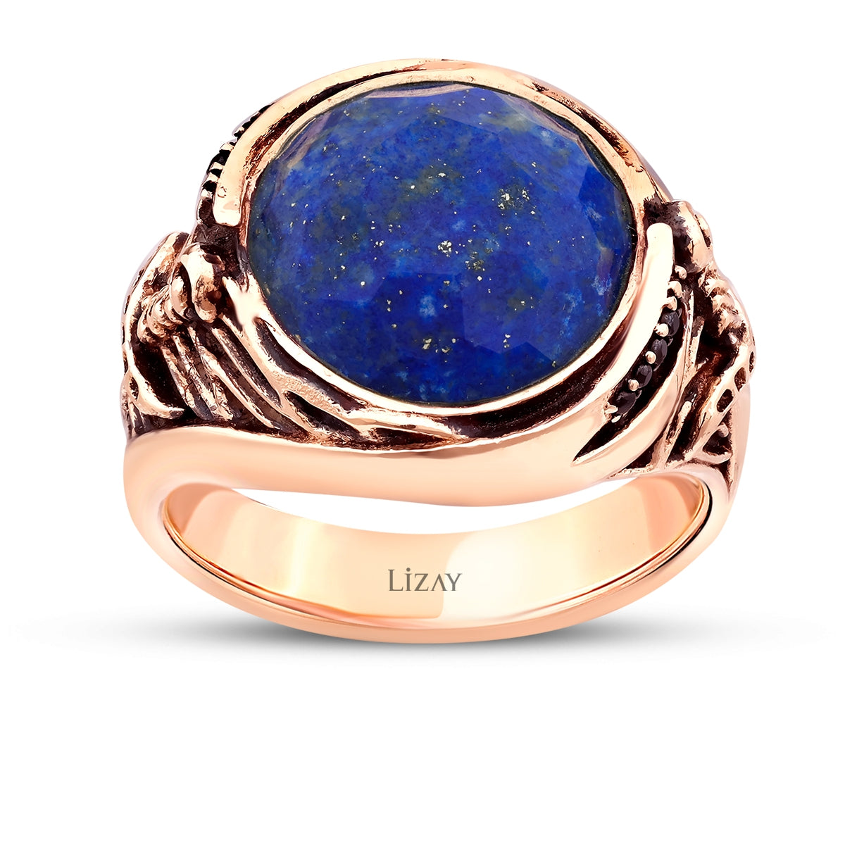 Gold Lapis Lazuli Men's Ring