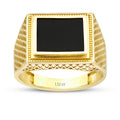 Gold Onyx Rectangular Ring