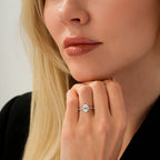 Gold Pear Solitaire Ring