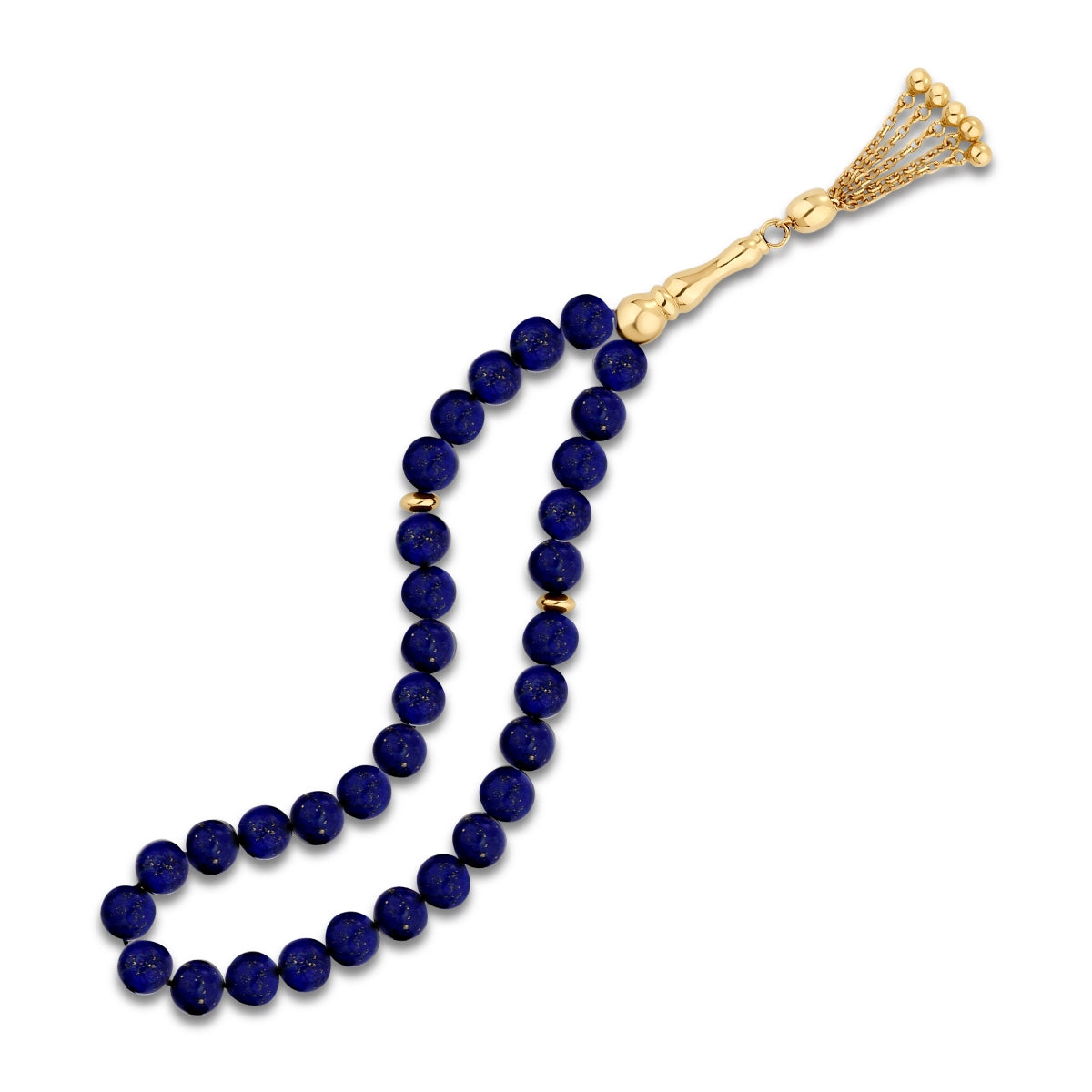 Gold Lapis Lazuli Prayer Beads