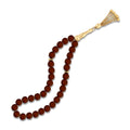 Gold Red Agate Prayer Beads
