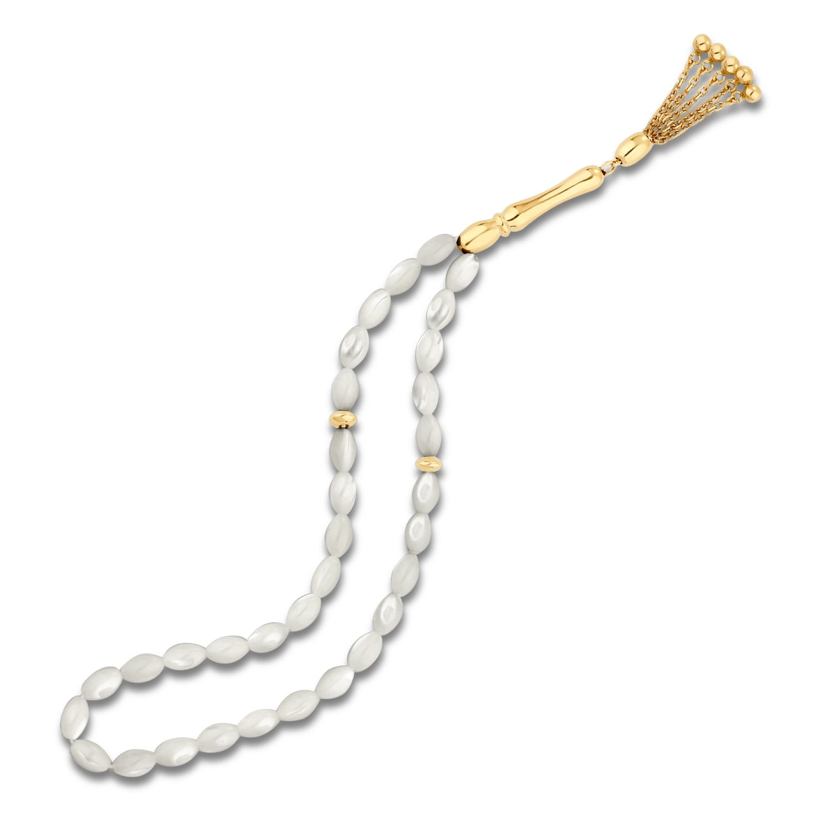 Gold Mother-of-Pearl Prayer Beads