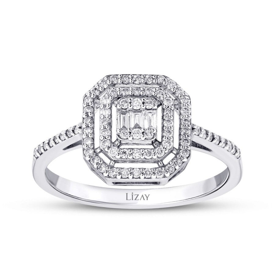 0.57 Carat Diamond Baguette Ring